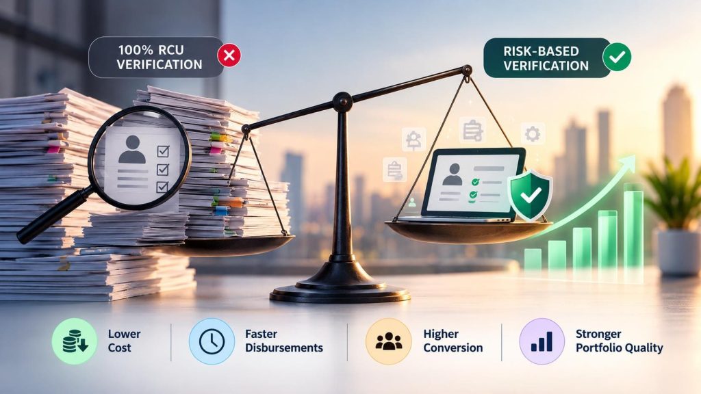 Rethinking 100% RCU Verification: Balancing Risk Containment with Lending Growth
